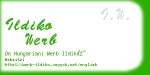 ildiko werb business card